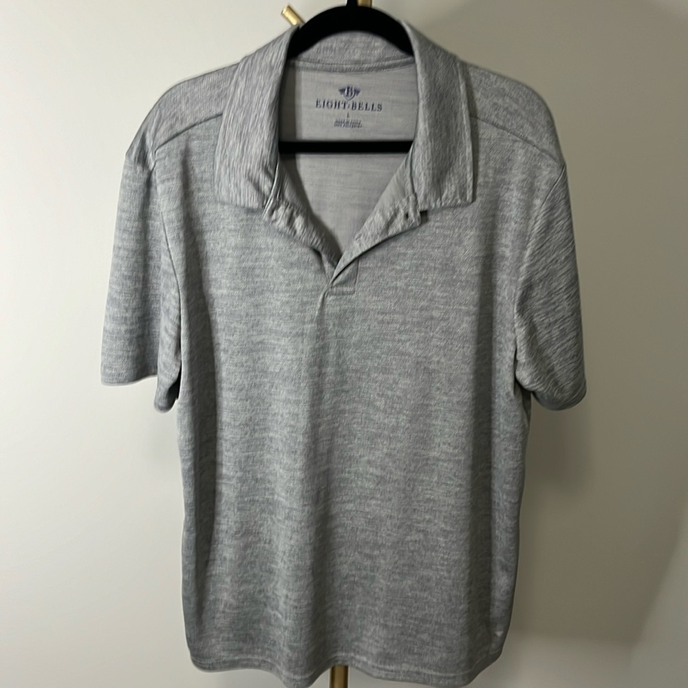 Eight Bells men’s size Large casual golf shirt, grey